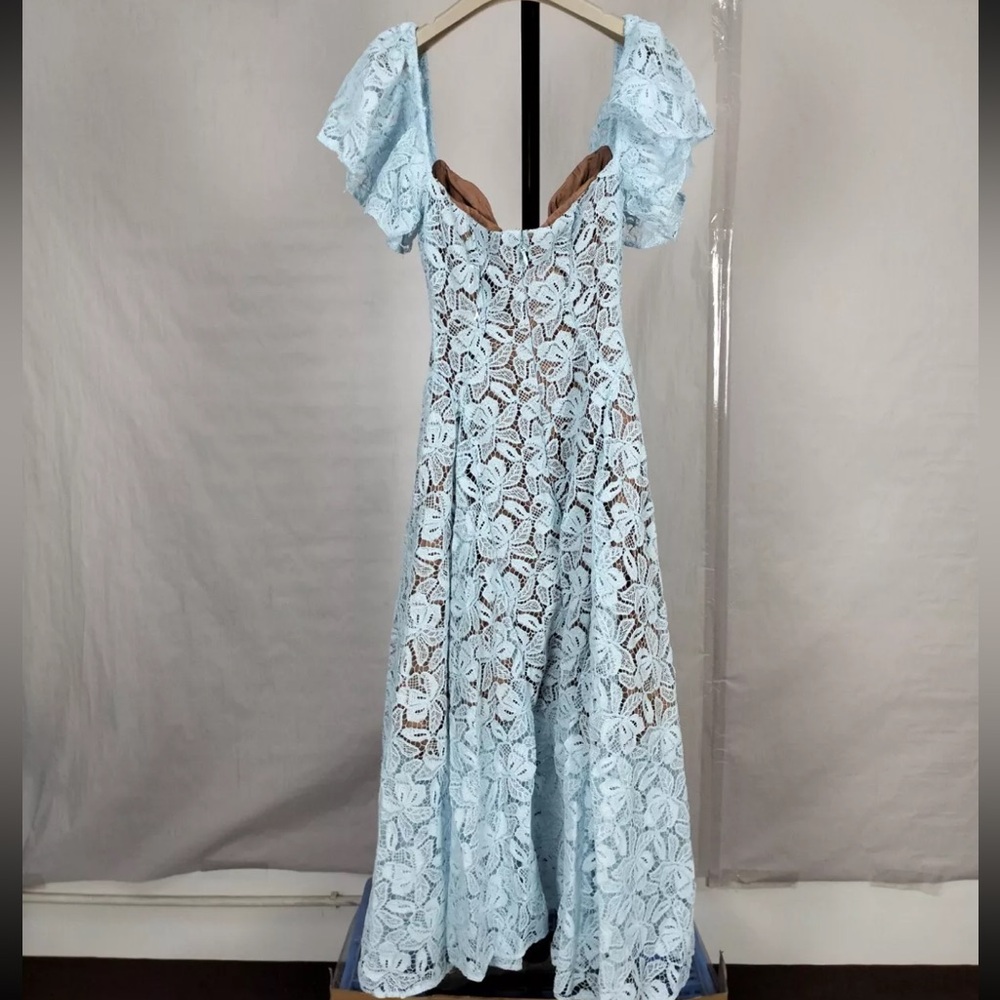 HOUSE OF CB 'Austen' Bluebell Floral Lace Midi Dress - Picture 7 of 10